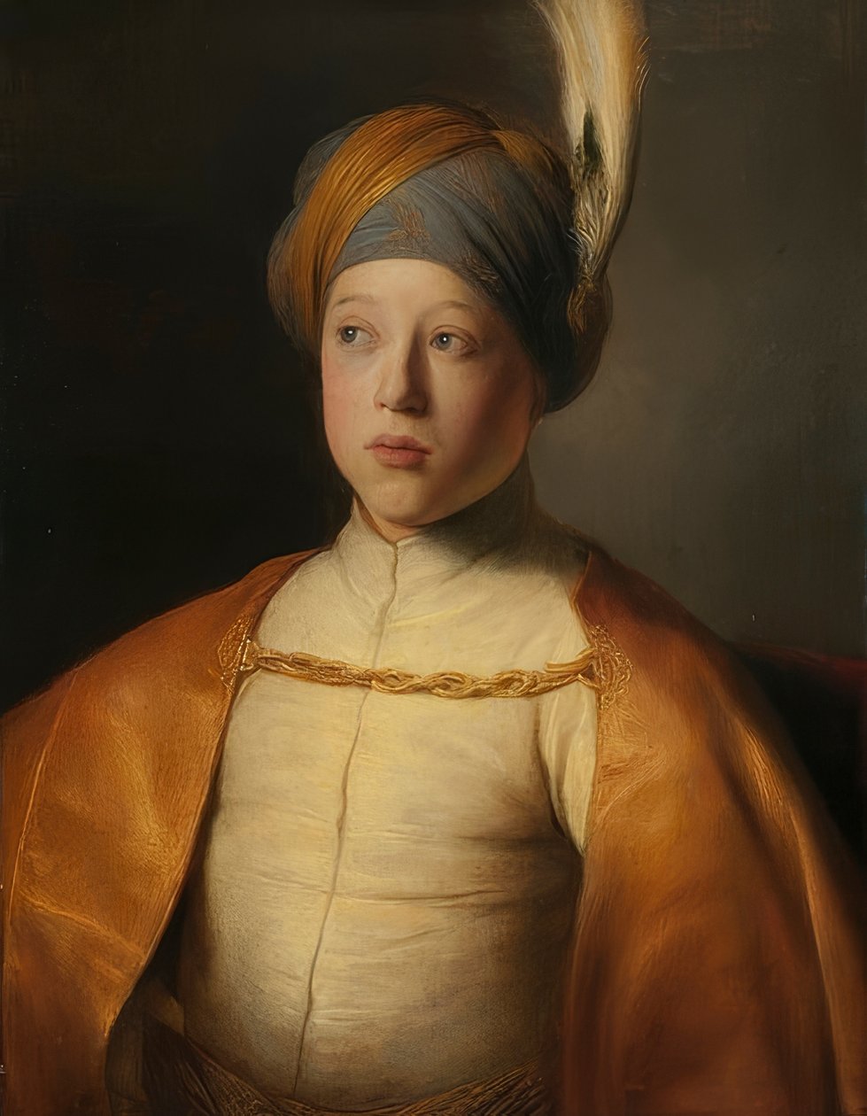 Gutt i Kapp og Turban (Portrett av Prins Rupert av Pfalz). Rundt 1631 av Jan Lievens