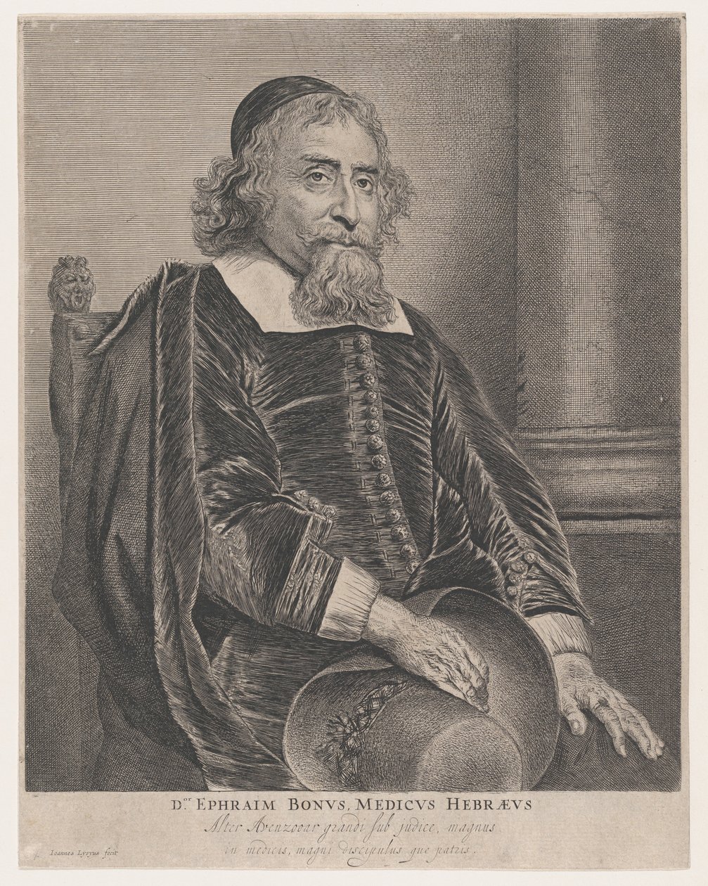 Portrett av Ephraim Bonus, lege, 1600-tallet. av Jan Lievens