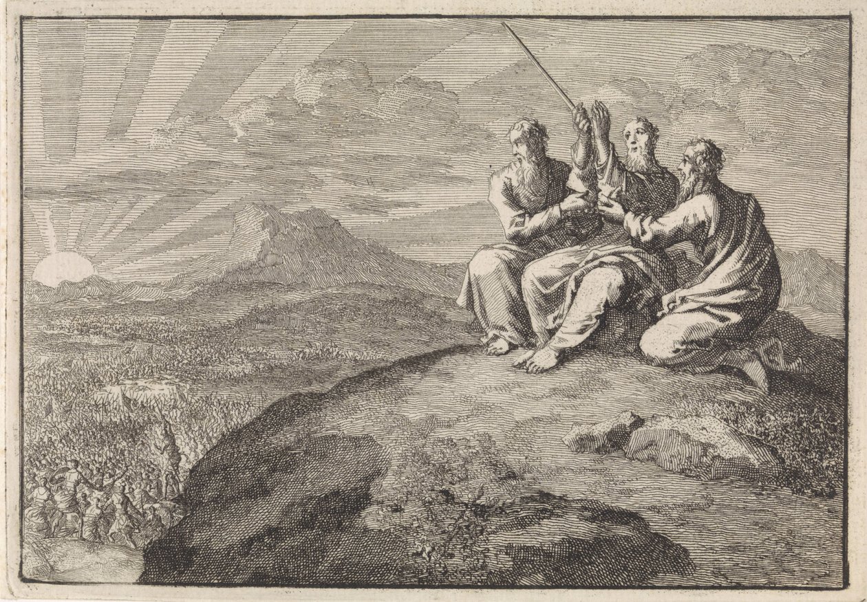 Aron og Hur støtter Moses