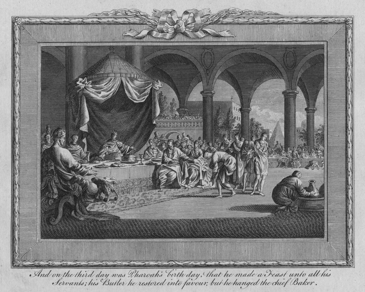 Og på den tredje dagen var Faraos fødselsdag... sent på 1600-tallet – tidlig på 1700-tallet. av Jan Luyken