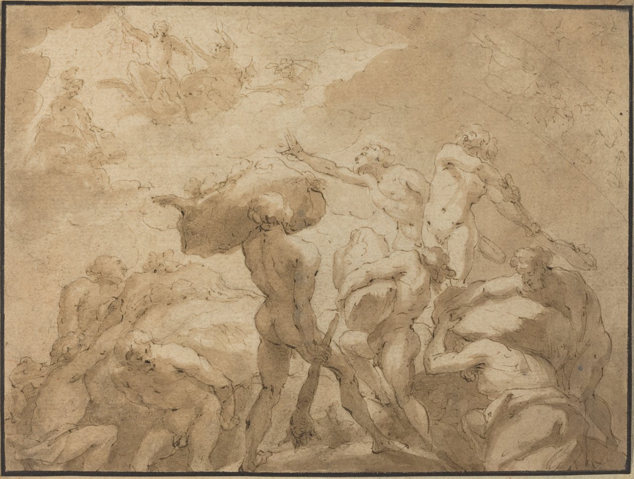 Battle of the Gods and Giants fra Mount Olympus og Mount Othrys av Jan Luyken