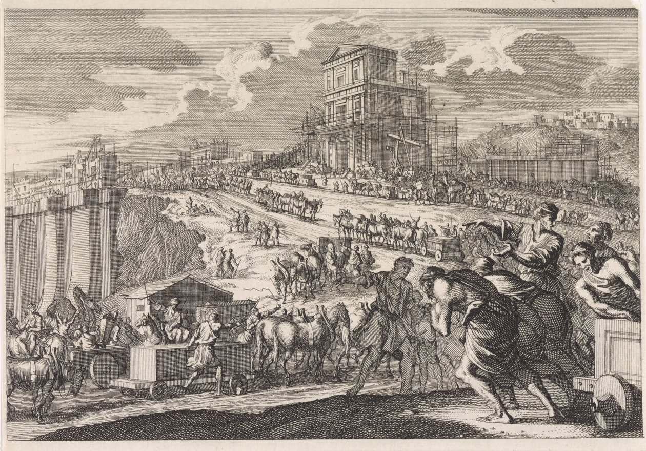 Bygging av Salomos tempel av Jan Luyken