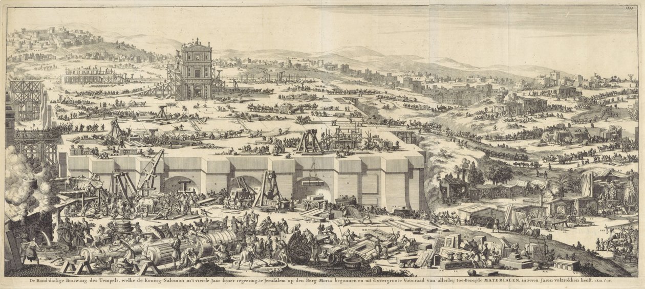 Bygging av Salomos tempel av Jan Luyken