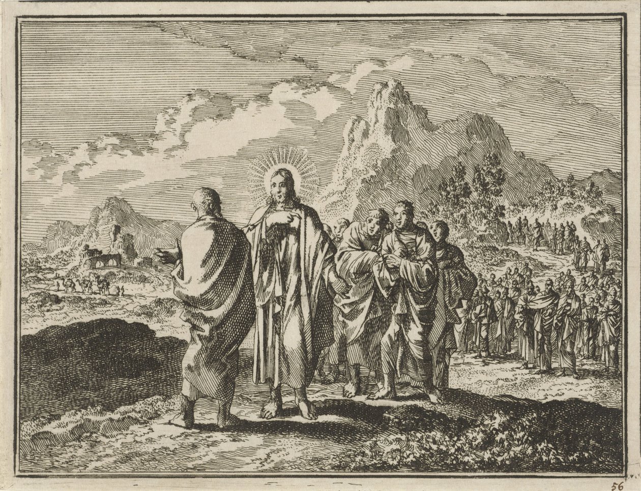 Kristus straffer Peter av Jan Luyken