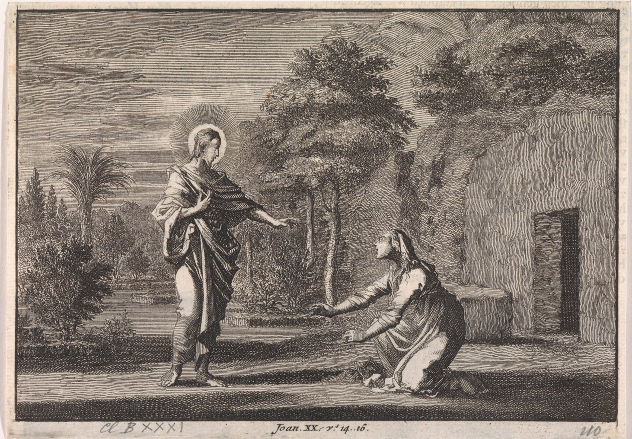 Kristus viser seg for Maria Magdalena (Noli me tangere) av Jan Luyken