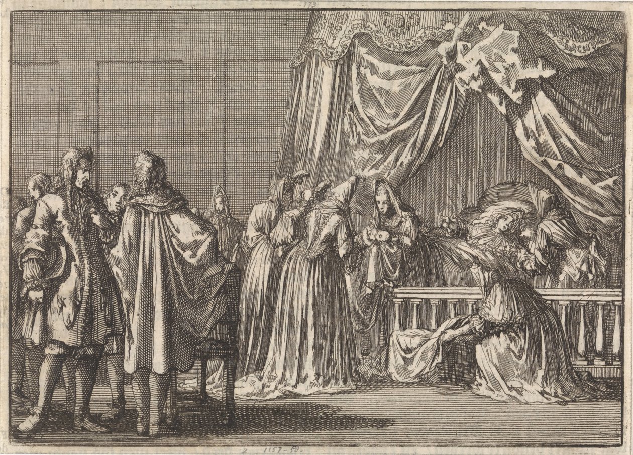Fødsel av sønnen til kong James II av England, 1688 av Jan Luyken
