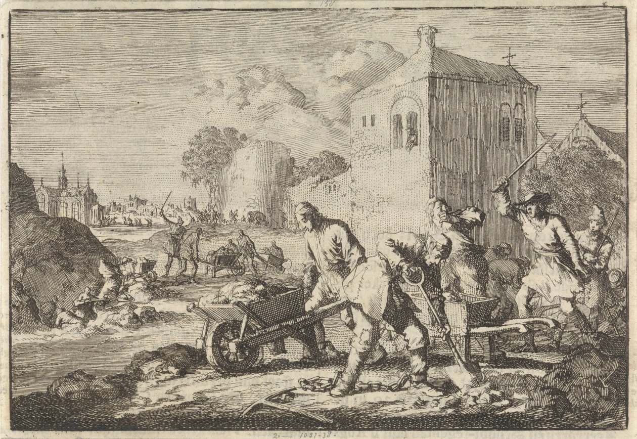 Reformerte ministre i Ungarn dømt til hardt arbeid, 1674 av Jan Luyken