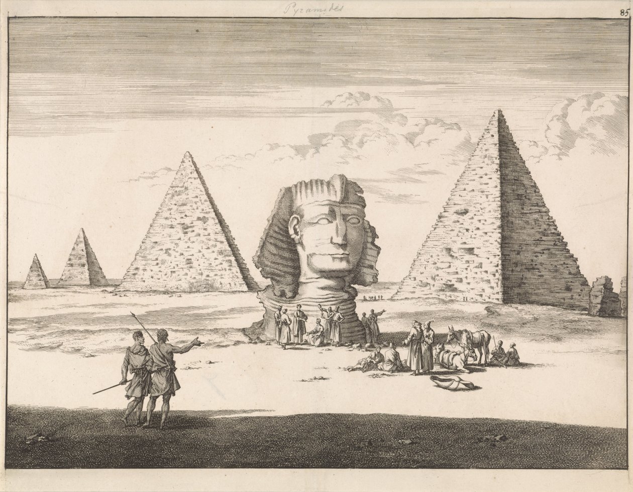 Pyramidene og sfinksen i Giza av Jan Luyken