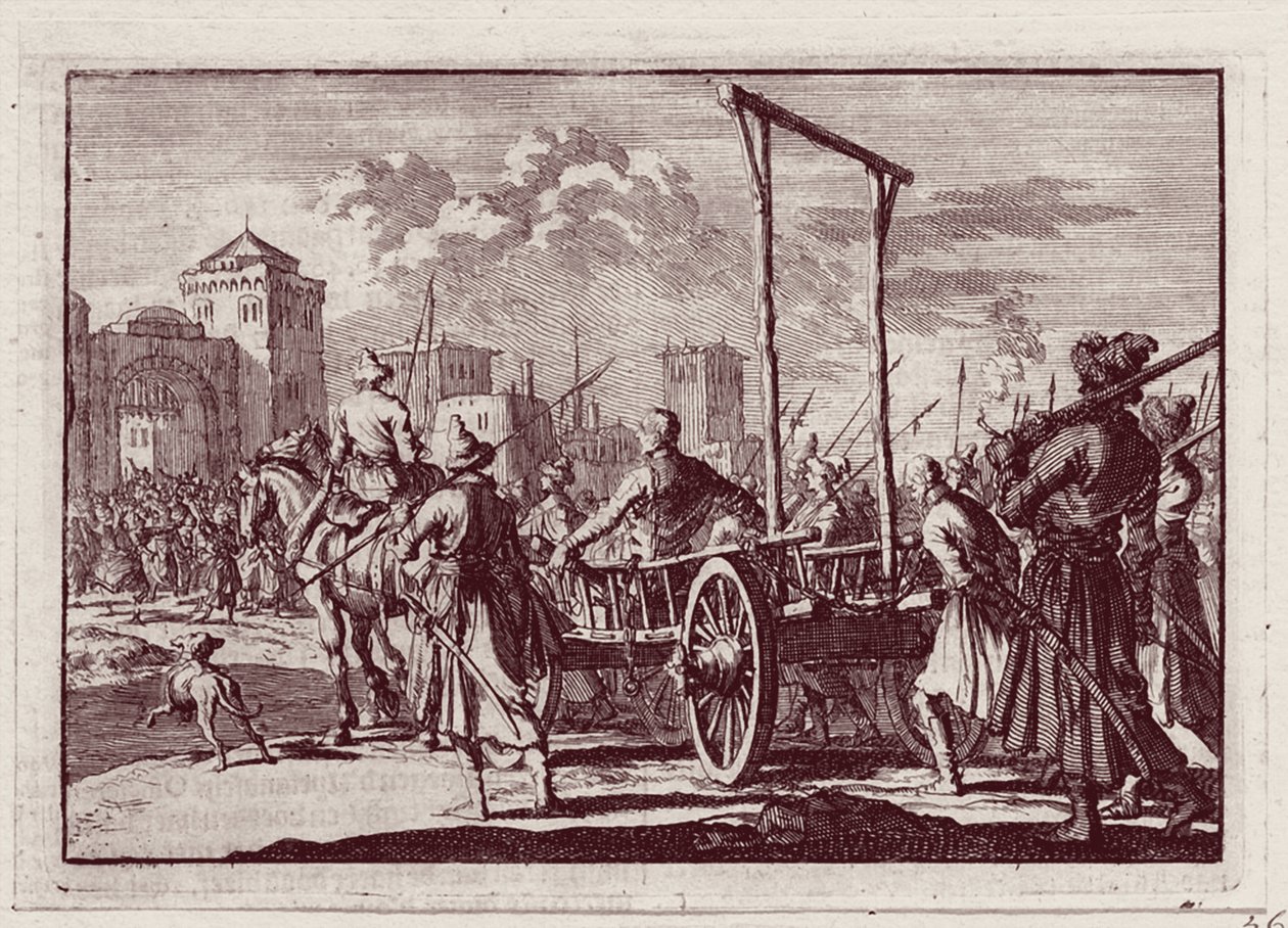 Stenka Razin før henrettelsen i Moskva, 1698 av Jan Luyken