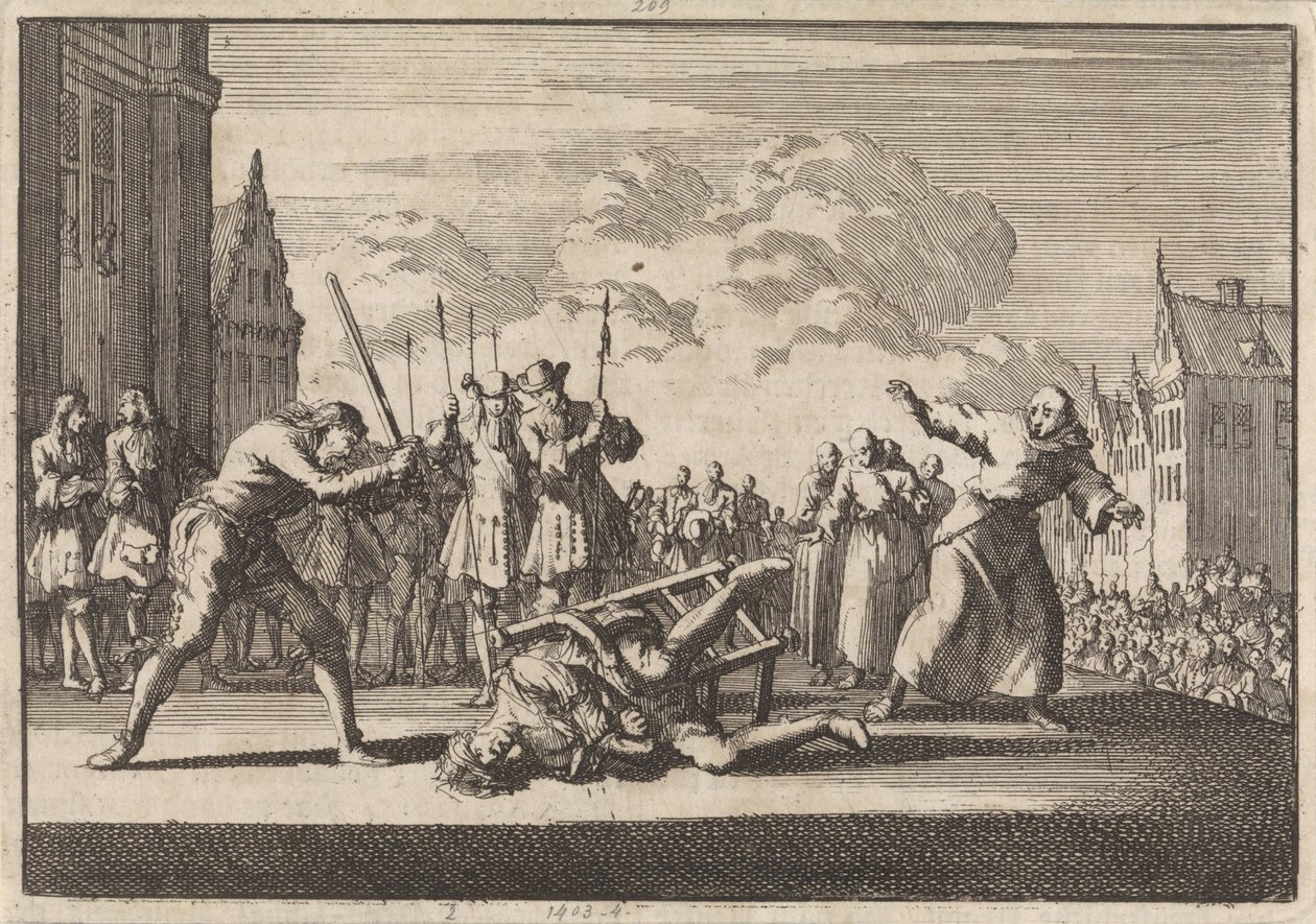 I Mainz blir den keiserlige krigskommissæren Cronsbruck halshugget i 1691 av Jan Luyken