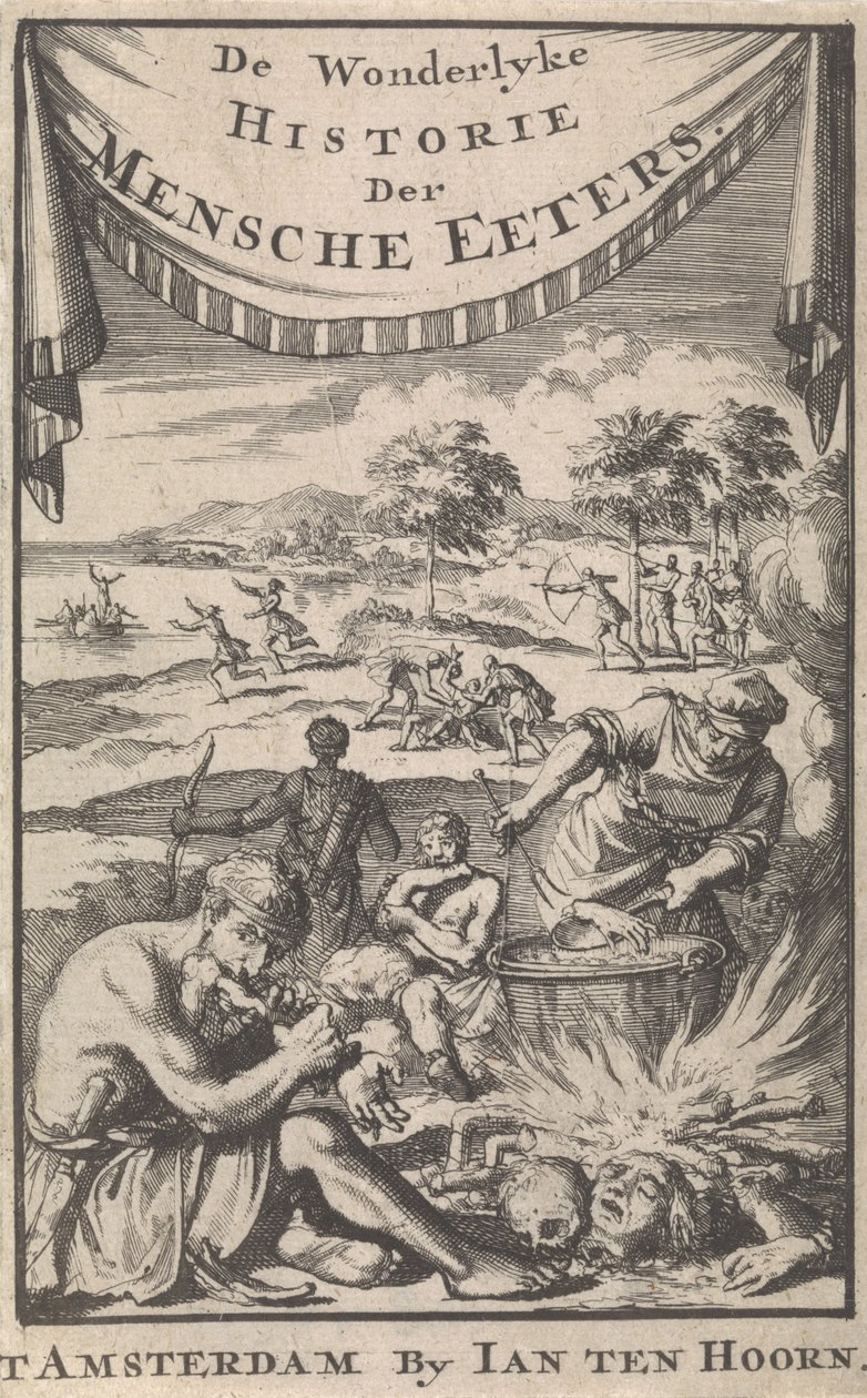 Den fantastiske historien til menneskespisere av A. Magyrus, 1696. av Jan Luyken