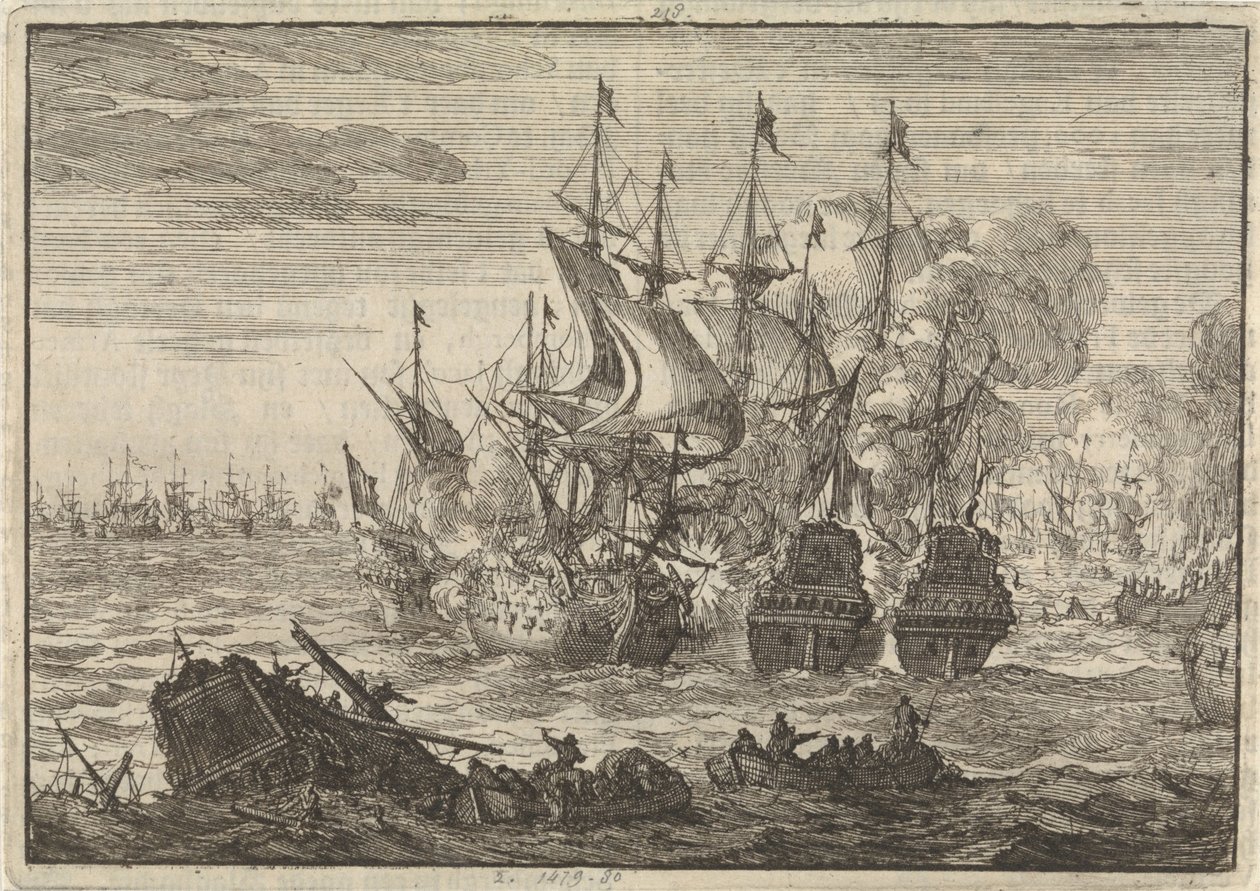 Slaget ved Beachy Head, 1690 av Jan Luyken