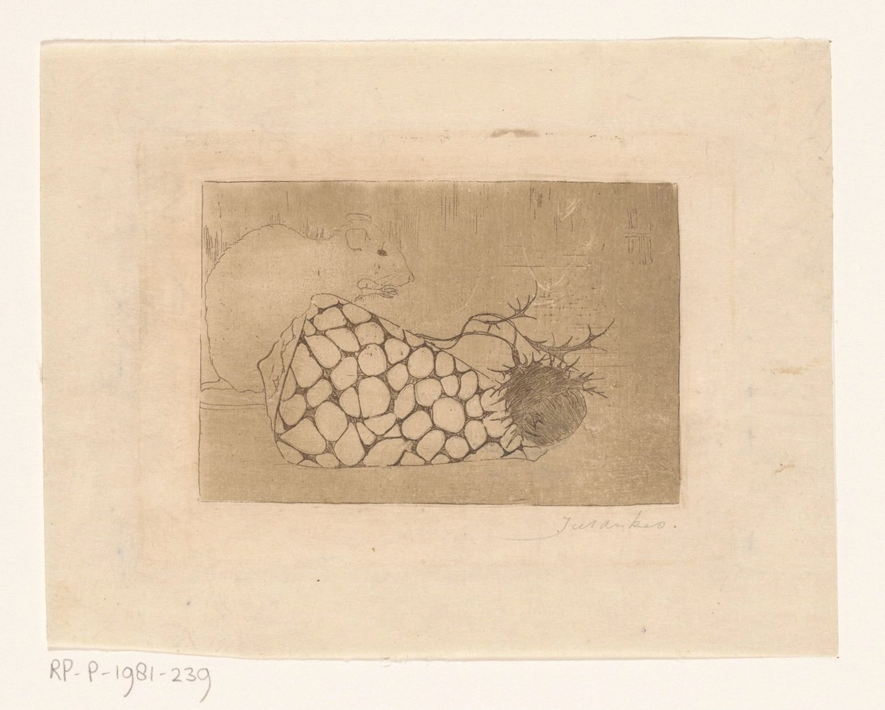 Mus, skall og tistel av Jan Mankes (signed by artist)