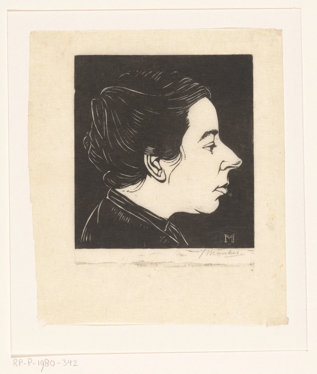 Portrett av Anne Zernike av Jan Mankes (signed by artist)