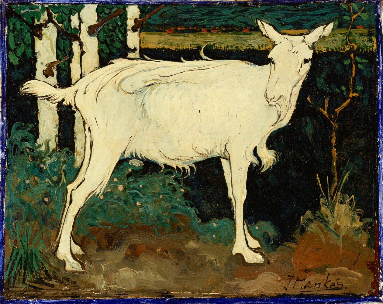 Geit (olje på lerret) av Jan Mankes