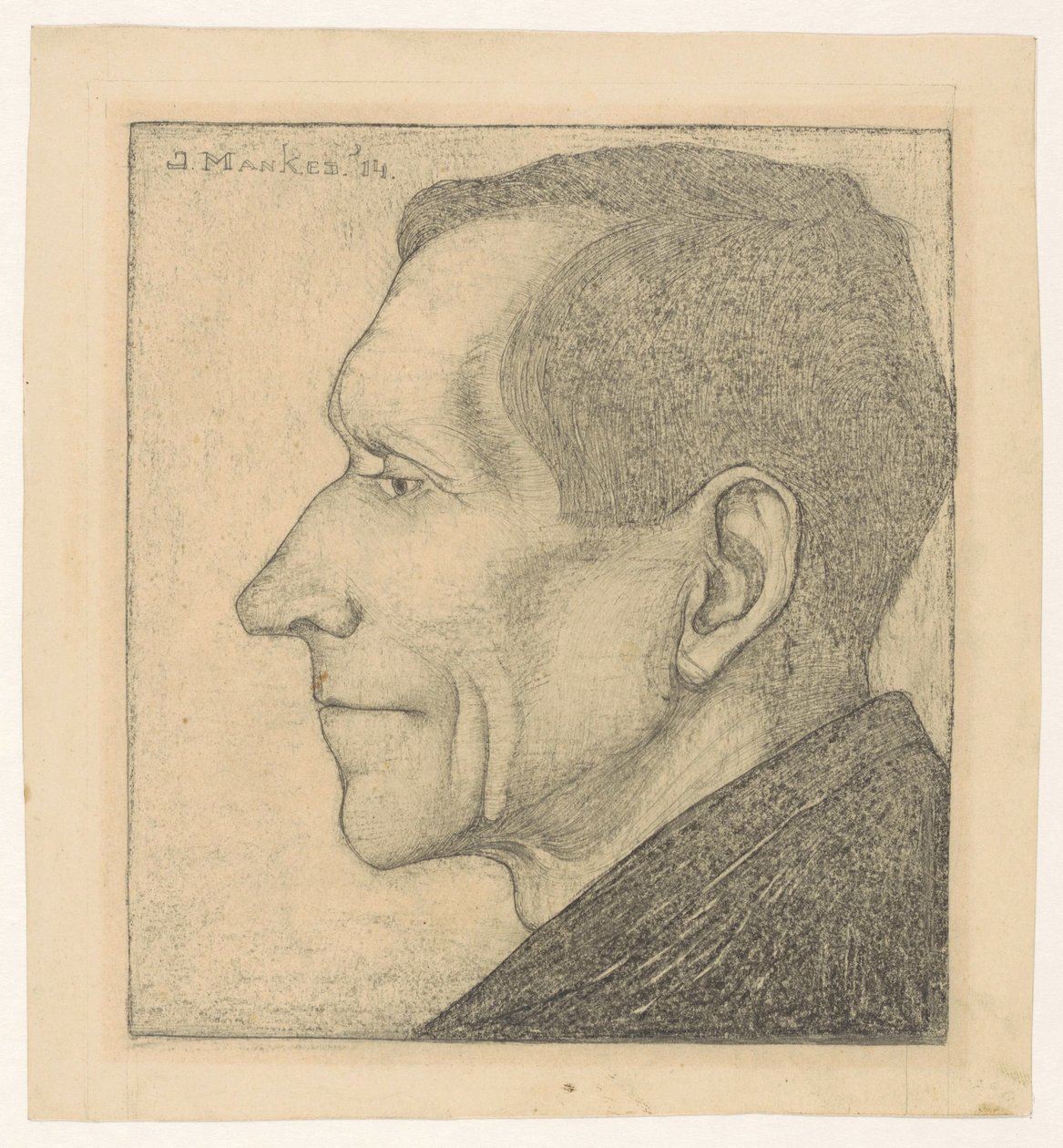 Portret van Beint Mankes I av Jan Mankes