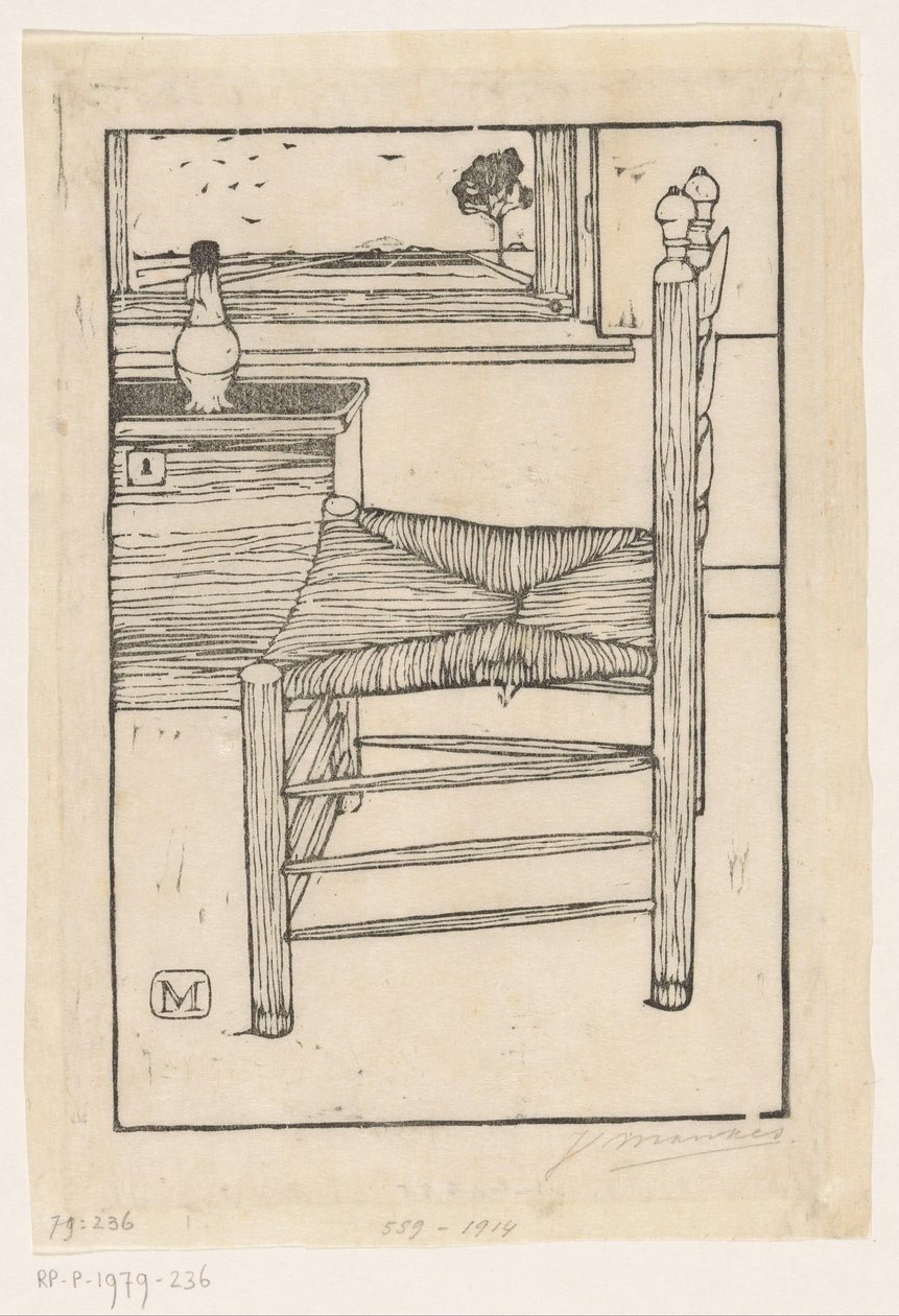 Stol med rørsete av Jan Mankes