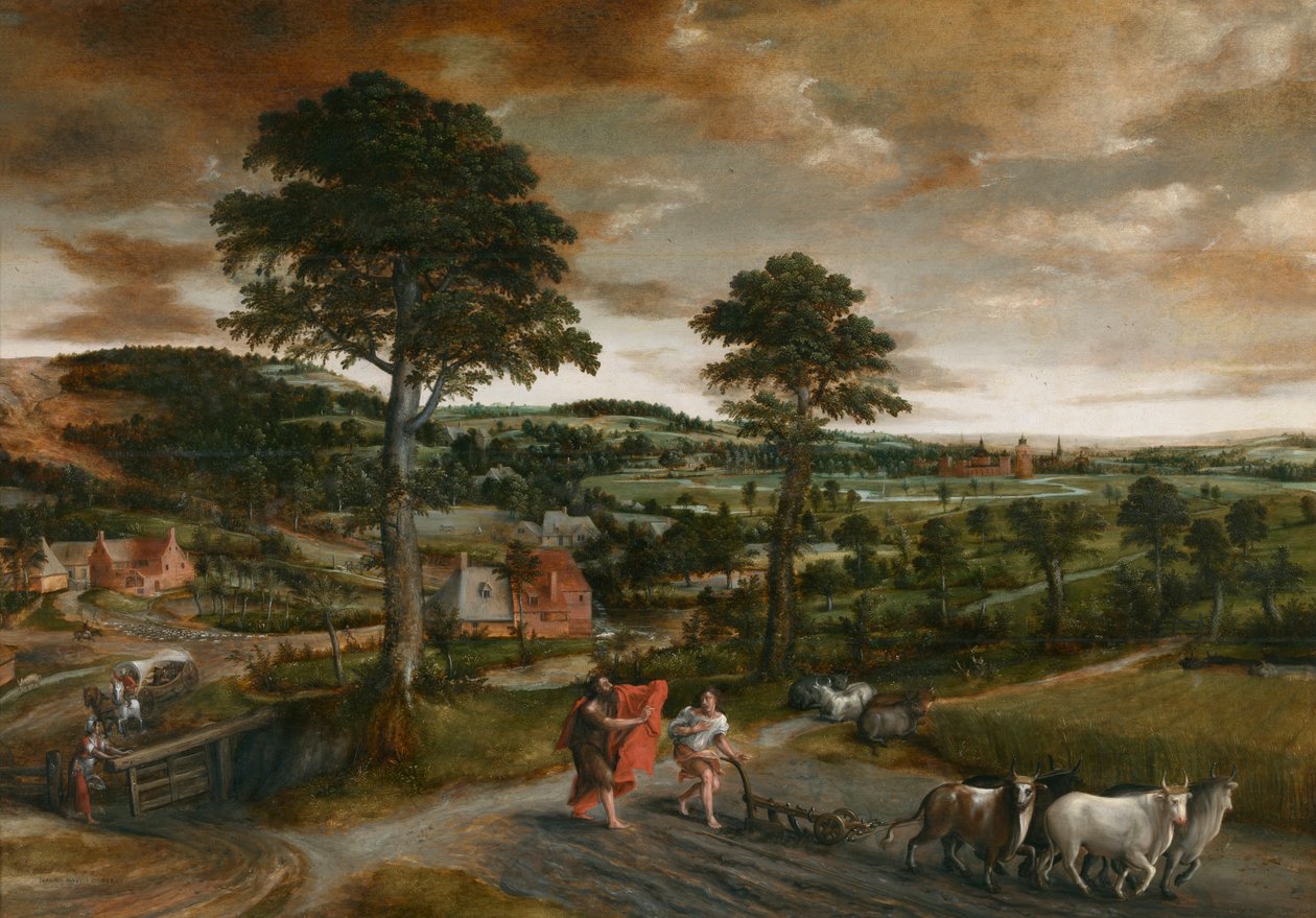 Elisjas kall av Jan Massys or Metsys