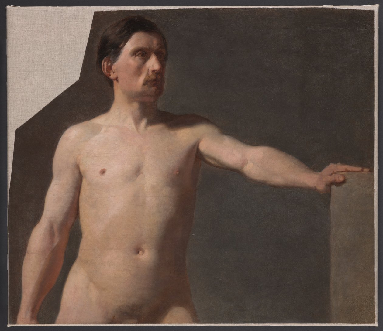 Mannlig akt - Torso av en mannlig figur av Jan Matejko