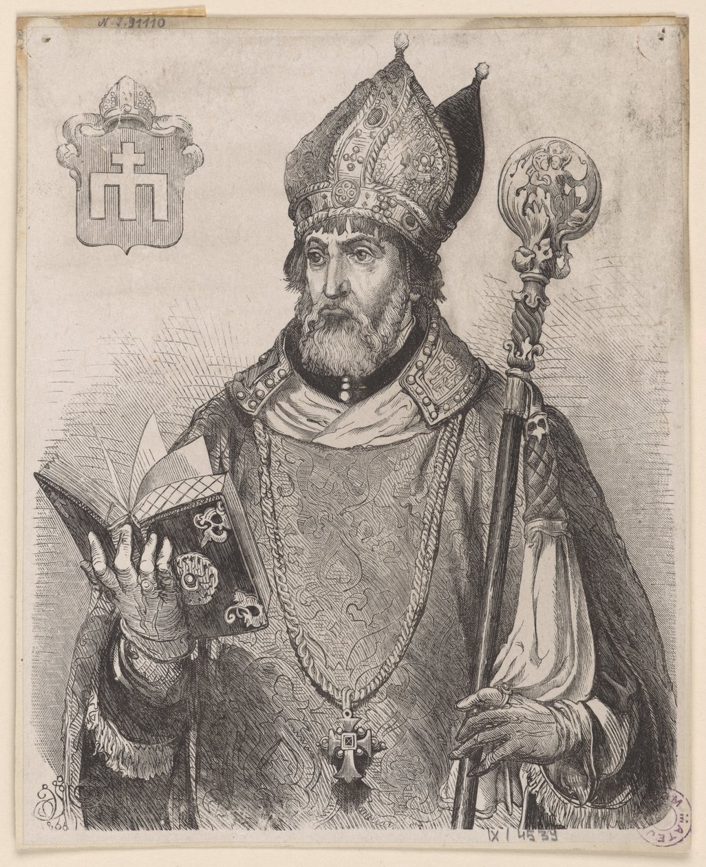 Andrzej Zebrzydowski, biskop av Kraków - tresnitt etter en tegning av Jan Matejko av Jan Matejko