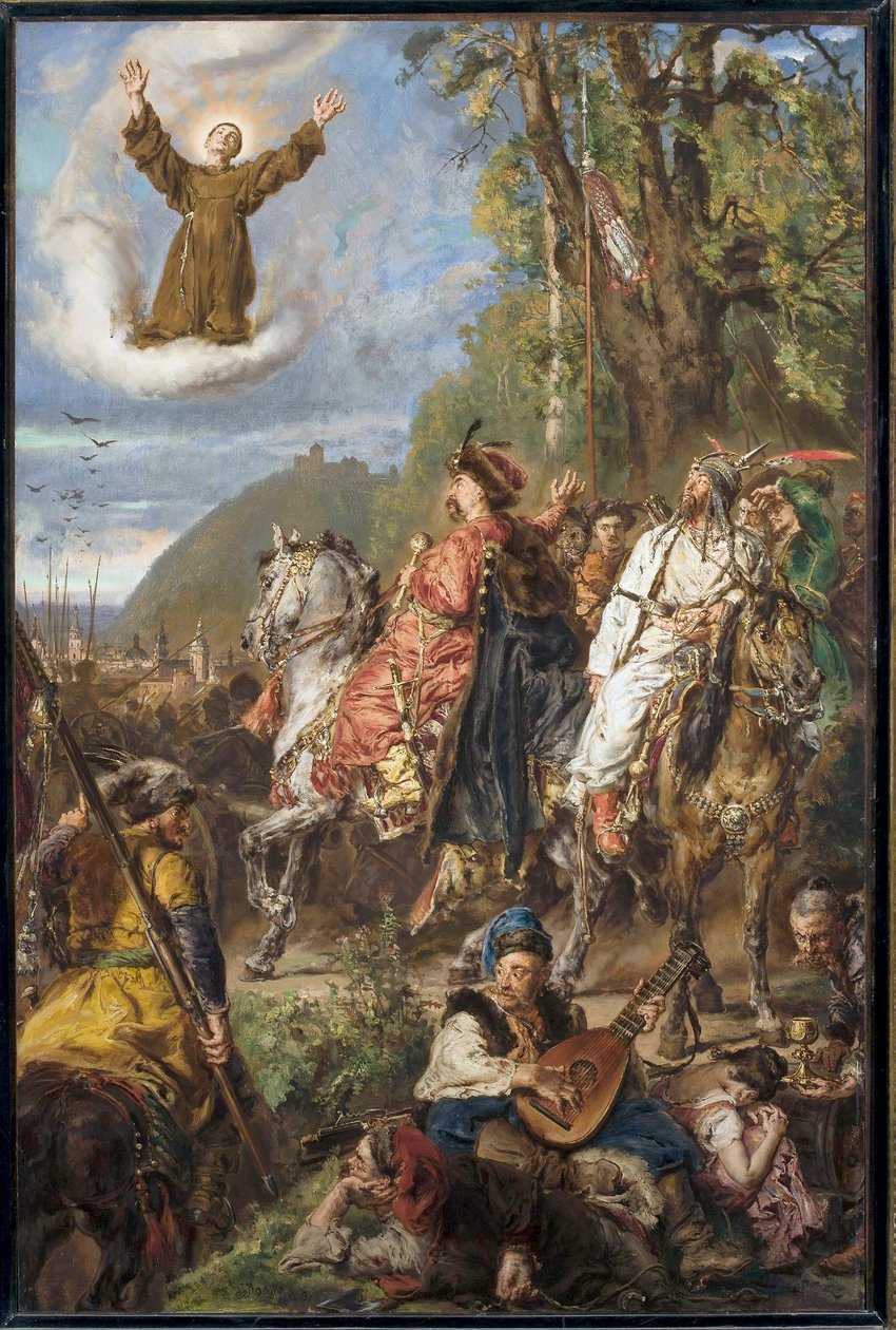 Bohdan Khmelnytsky med Tugay Bey nær Lviv. av Jan Matejko