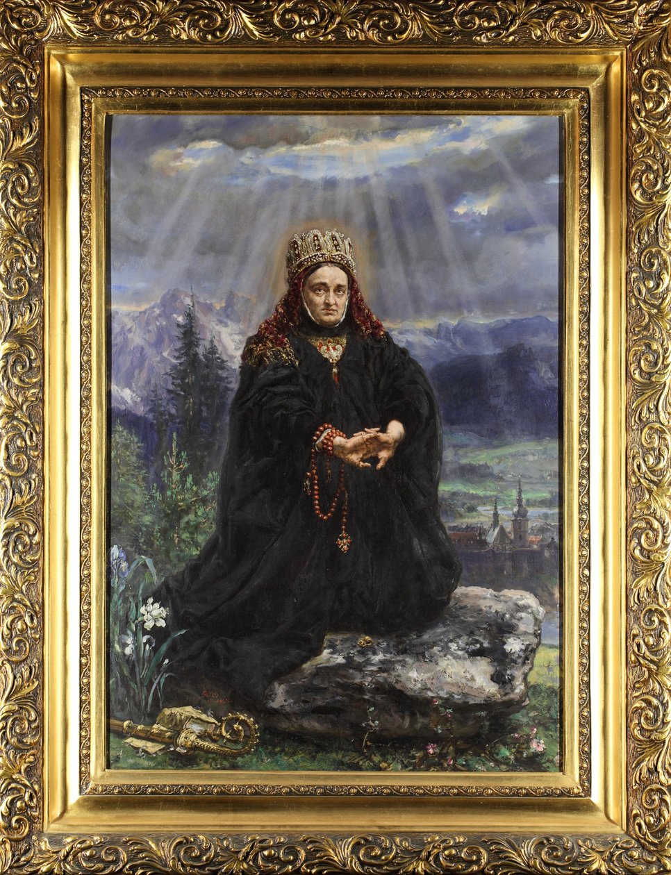 Kinga de Pologne (Kunegunda, ou Cunegonde) (1234 - 1293) - Saint Kinga of Poland par Matejko, Jan Alojzy (1838-1893) av Jan Alojzy Matejko