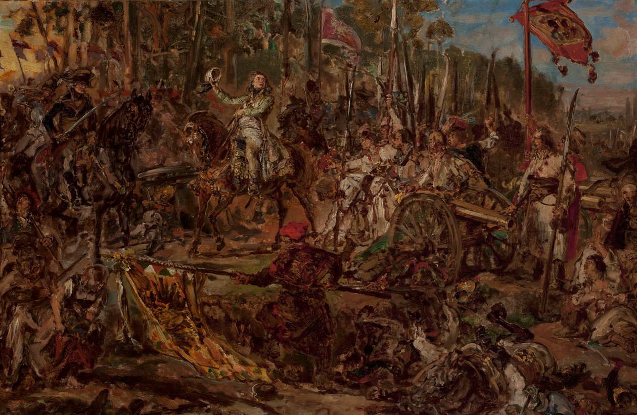 Kościuszko ved Racławice, skisse av Jan Matejko