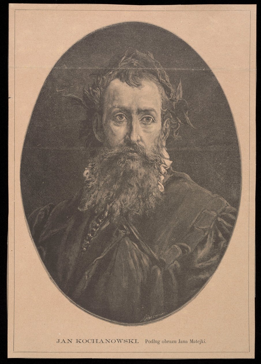 Portrett av Jan Kochanowski etter et maleri av Jan Matejko av Jan Matejko