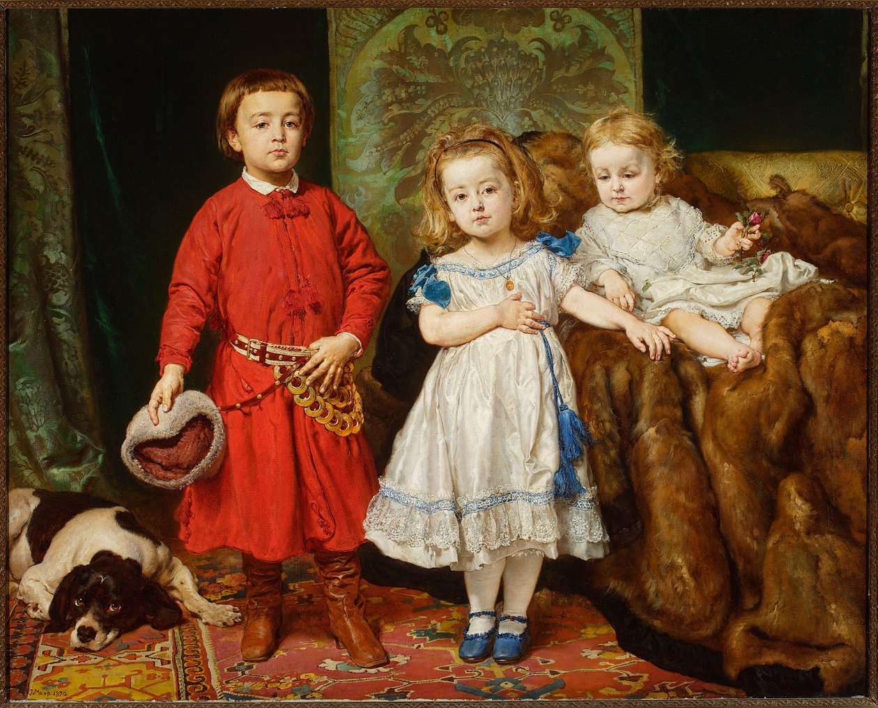 Portrett av kunstnerens tre barn av Jan Matejko