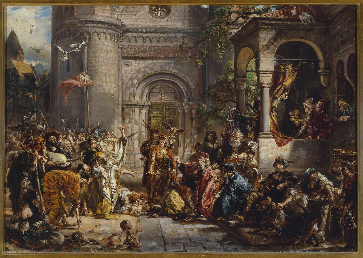 Mottakelsen av jødene. R.P. 1096 av Jan Matejko