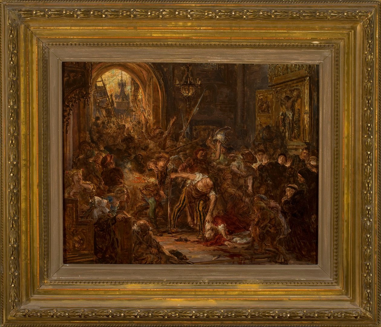 Tęczyńskis død i fransiskanerkirken av Jan Matejko