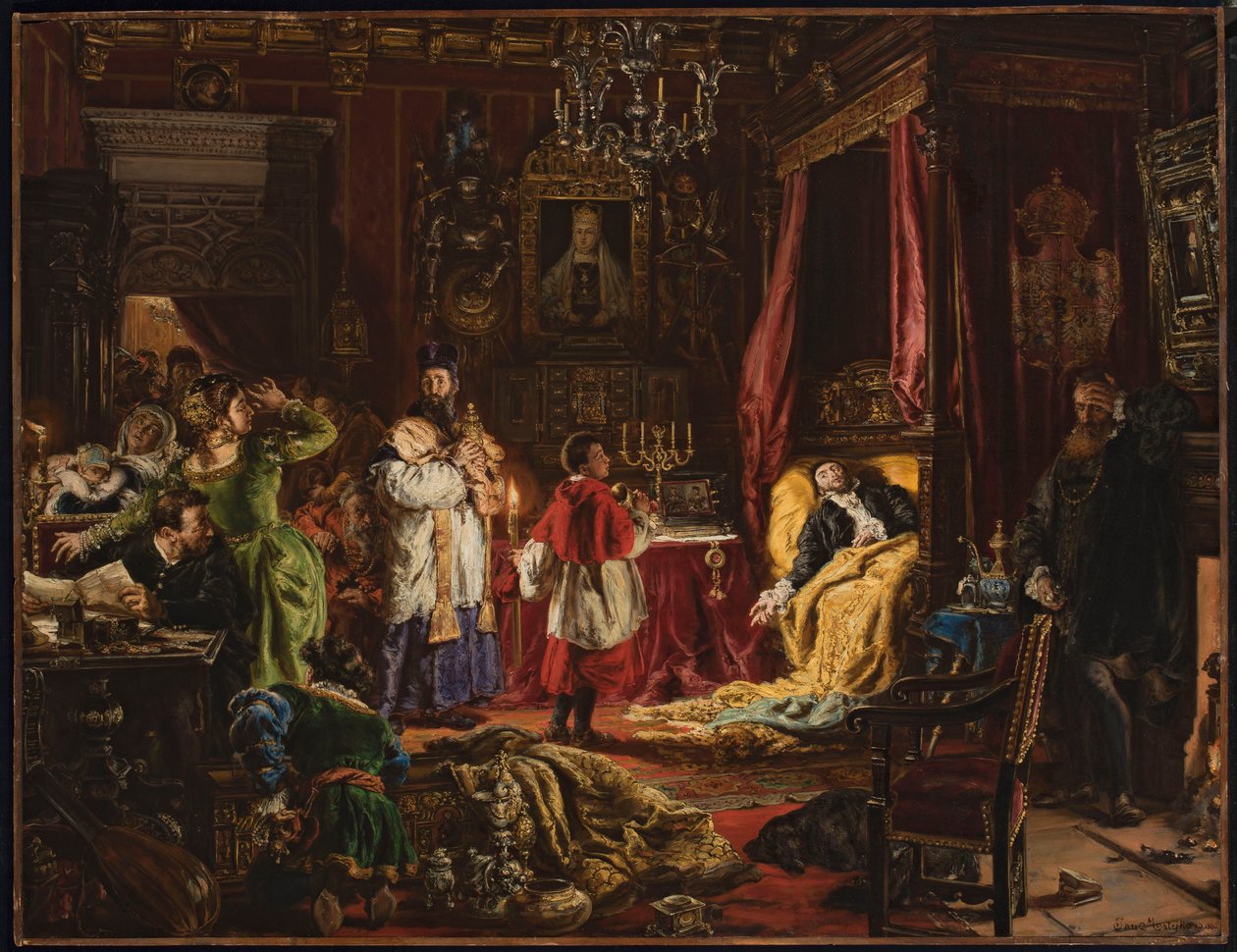 Sigismund II Augusts død i Knyszyn i 1572 av Jan Matejko