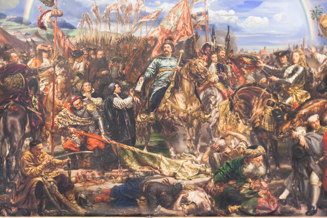 Sobieski sendte budskap om seier til paven etter slaget ved Wien av Jan Matejko