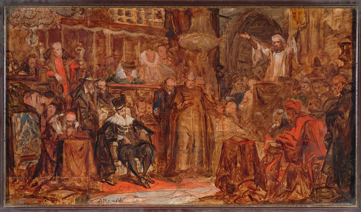 Skisse til "Skargas preken" av Jan Matejko