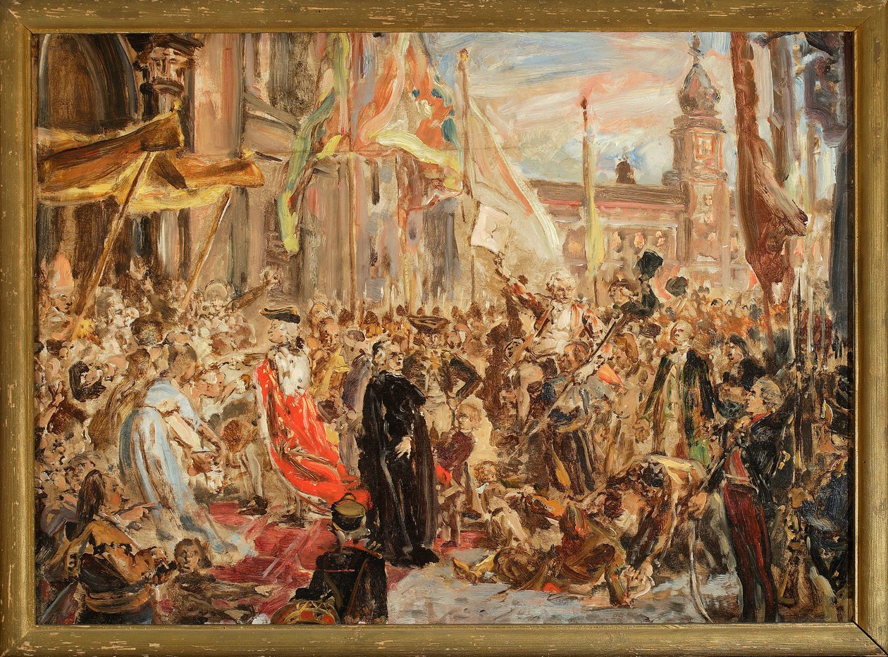Skisse til maleriet «Grunnloven av 3. mai» av Jan Matejko