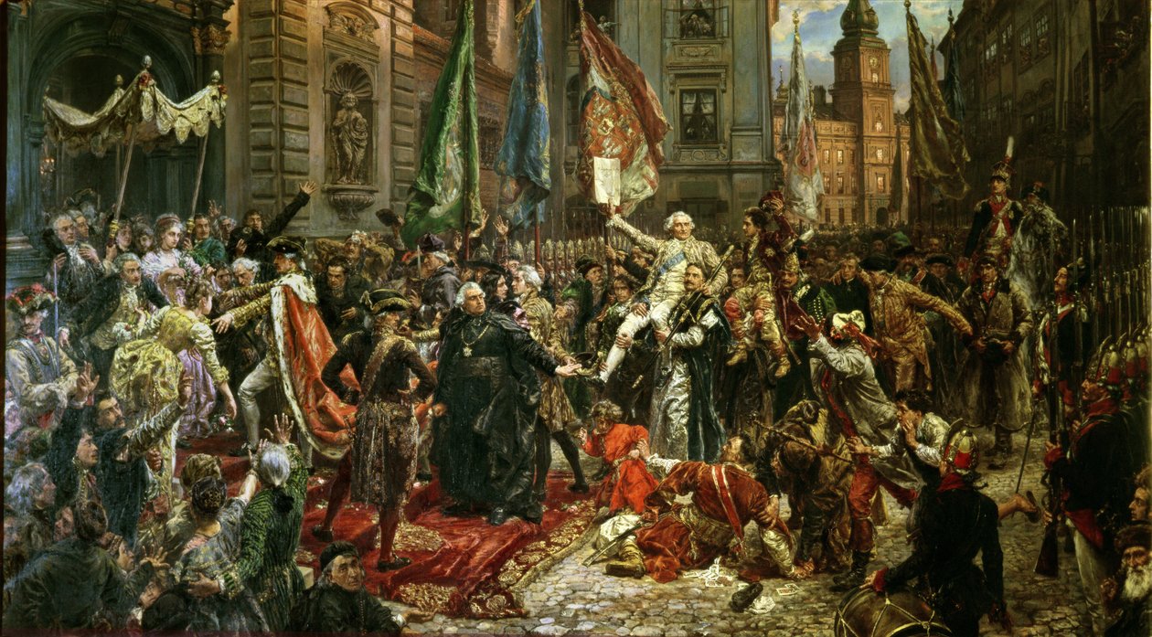 Grunnloven av 3. mai 1791, 1891 av Jan Alojzy Matejko