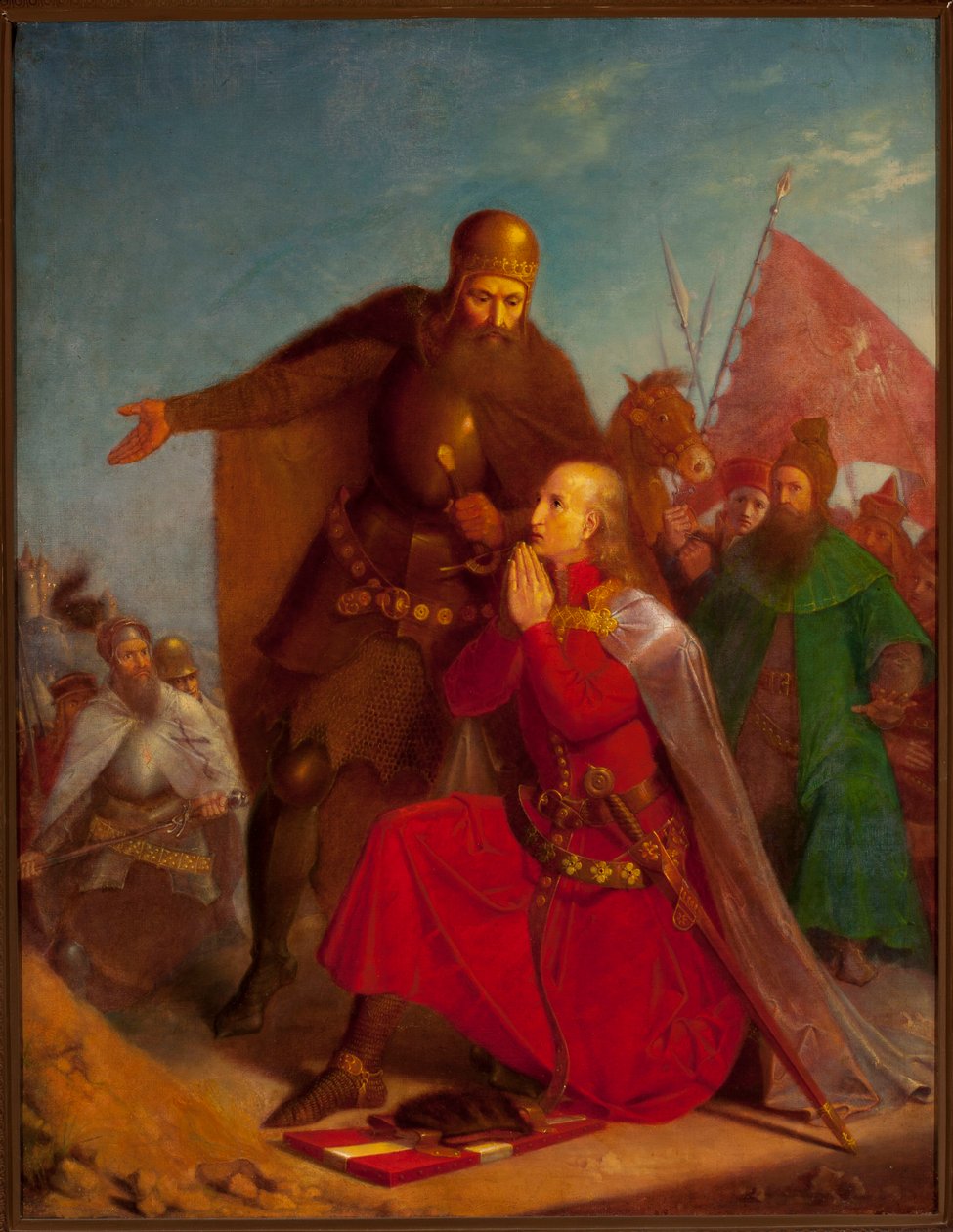 Władysław Jagiełło og Witold ber før slaget ved Grunwald av Jan Matejko