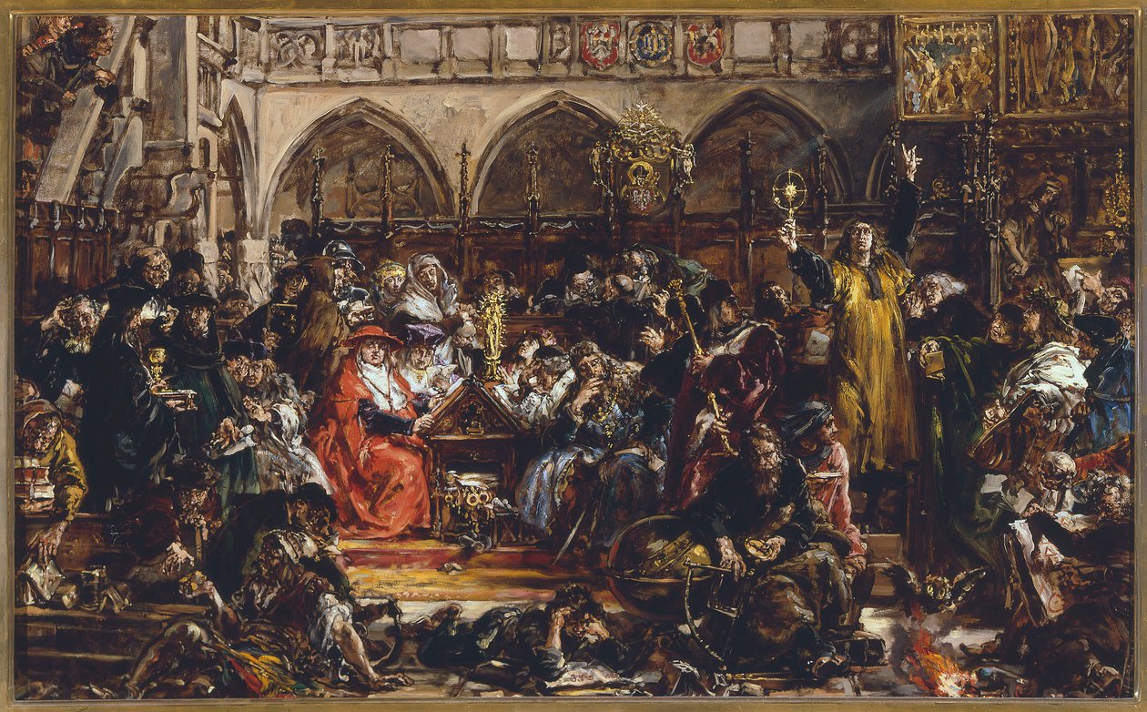 Universitetets innflytelse på landet på 1400-tallet. Nye strømninger. Husittisme og humanisme av Jan Matejko