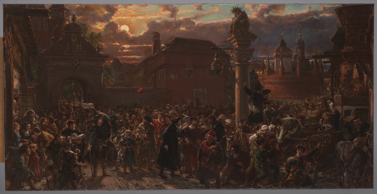Studentenes avreise fra Kraków i året 1549 av Jan Matejko