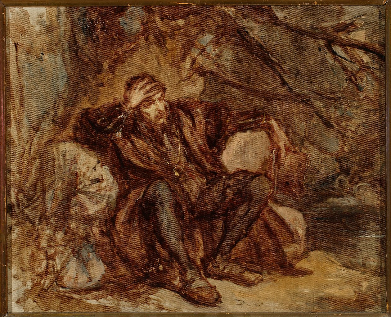 Sigismund August i Vilnius-hagen, skisse av Jan Matejko