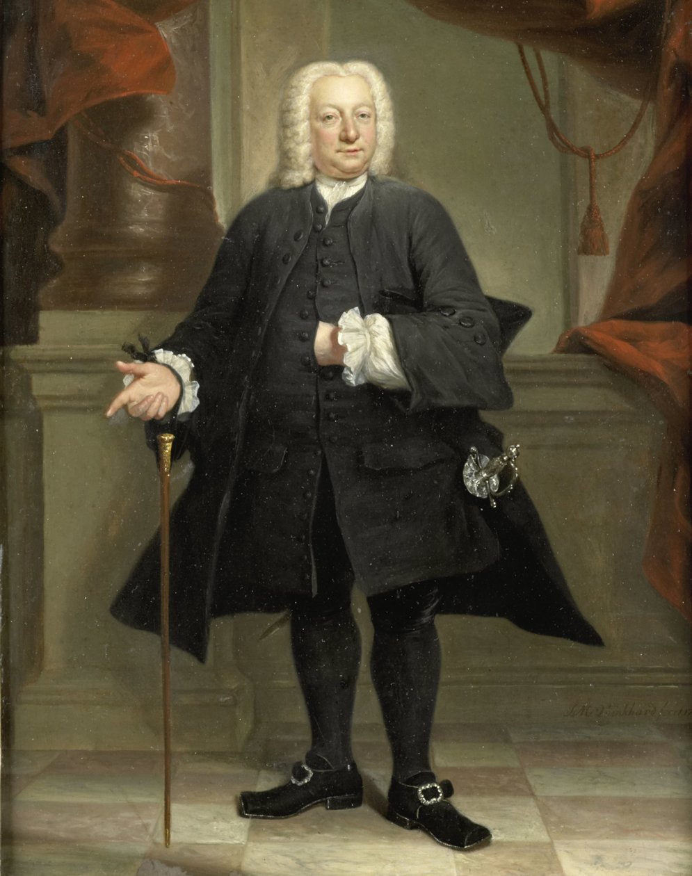 Portrett av en mann av Jan Maurits Quinkhard (signed by artist)