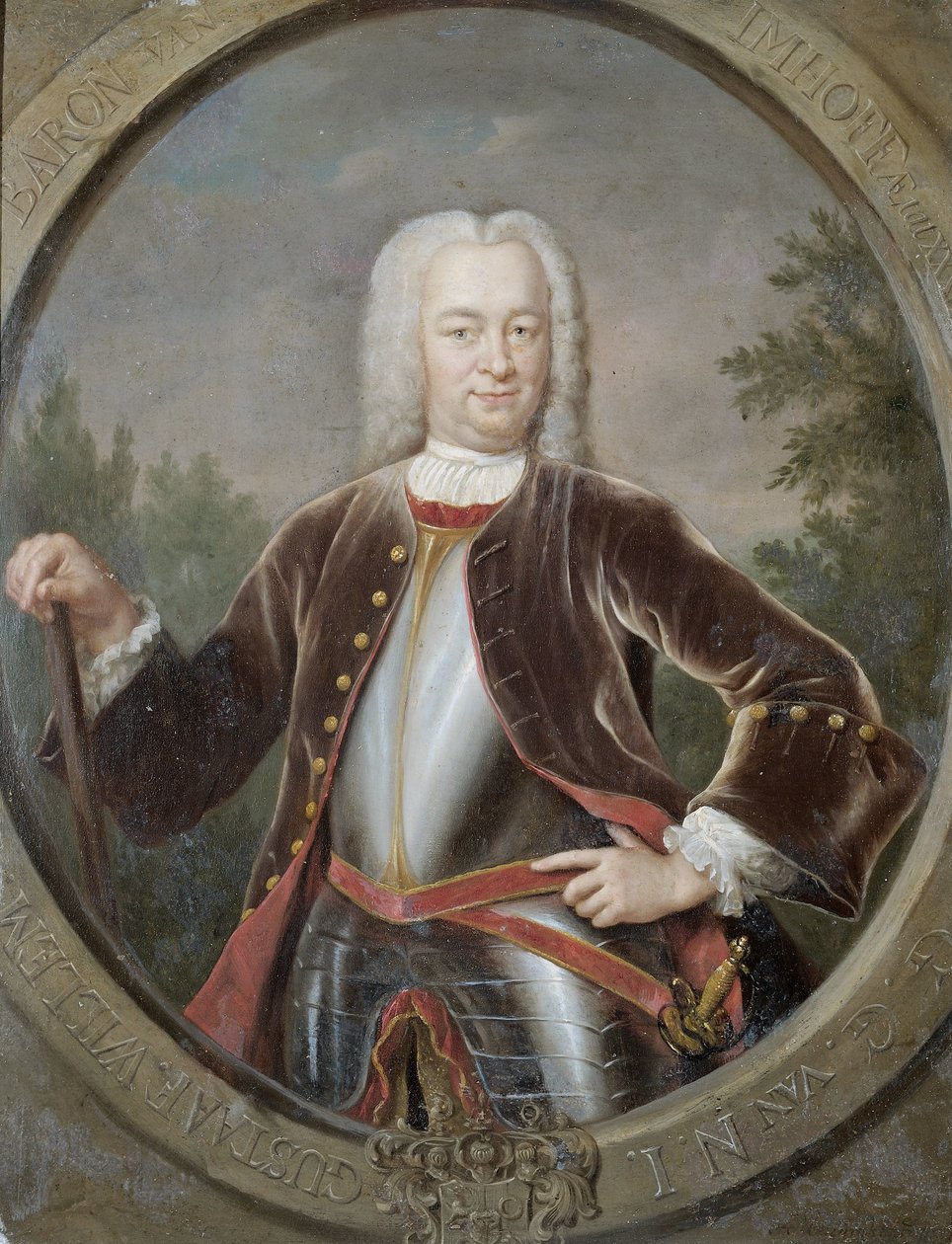 Portrett av Gustaaf Willem, Baron van Imhoff, generalguvernør for det nederlandske østindiske kompaniet av Jan Maurits Quinkhard