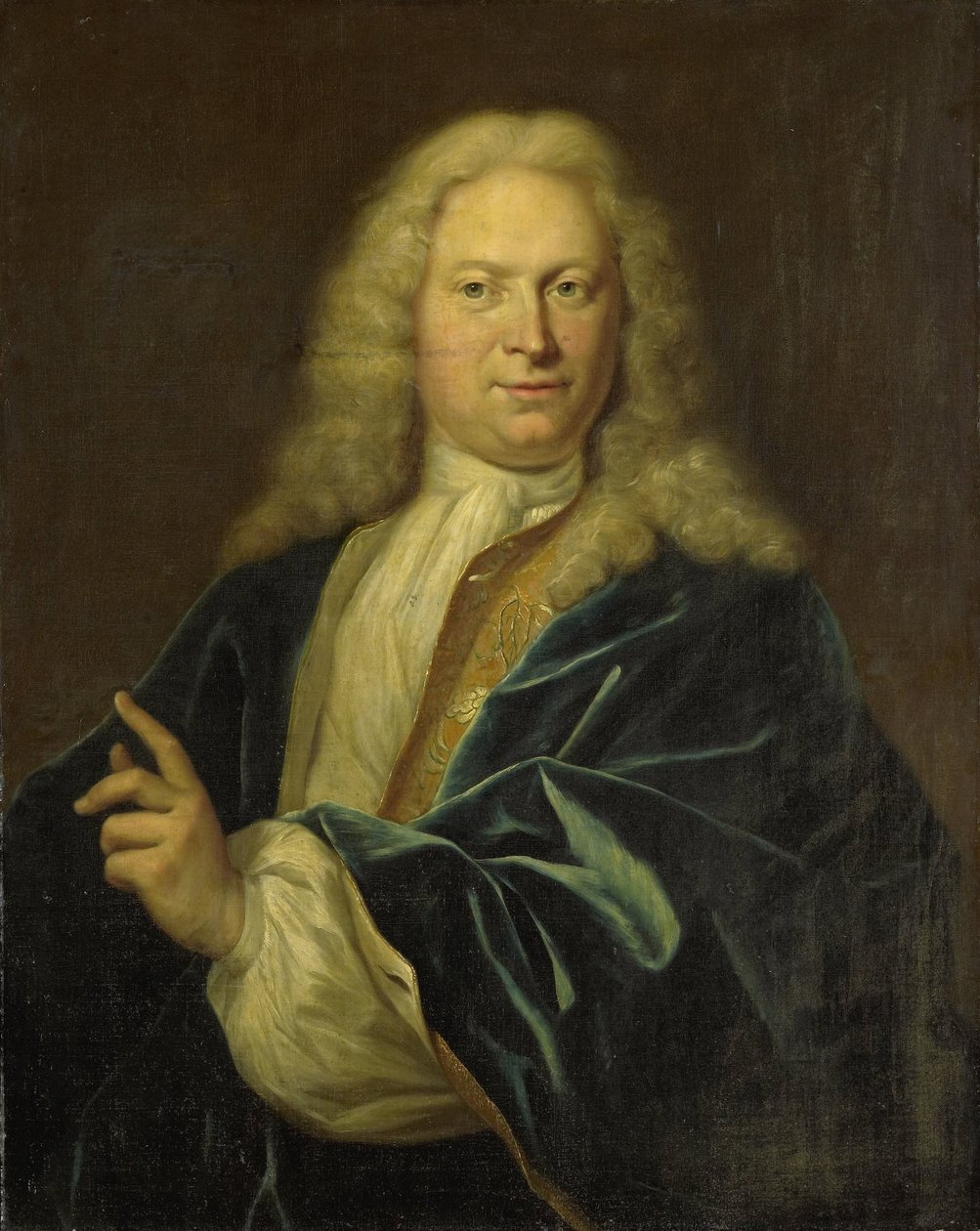Portrett av Jan Hendrik van Heemskerck, greve av Det hellige romerske rike, Lord of Achttienhoven, Den Bosch og Eyndschoten, kaptein for borgerskapet i Amsterdam (Johan Hendrik Graaf Van Heemskerk) av Jan Maurits Quinkhard