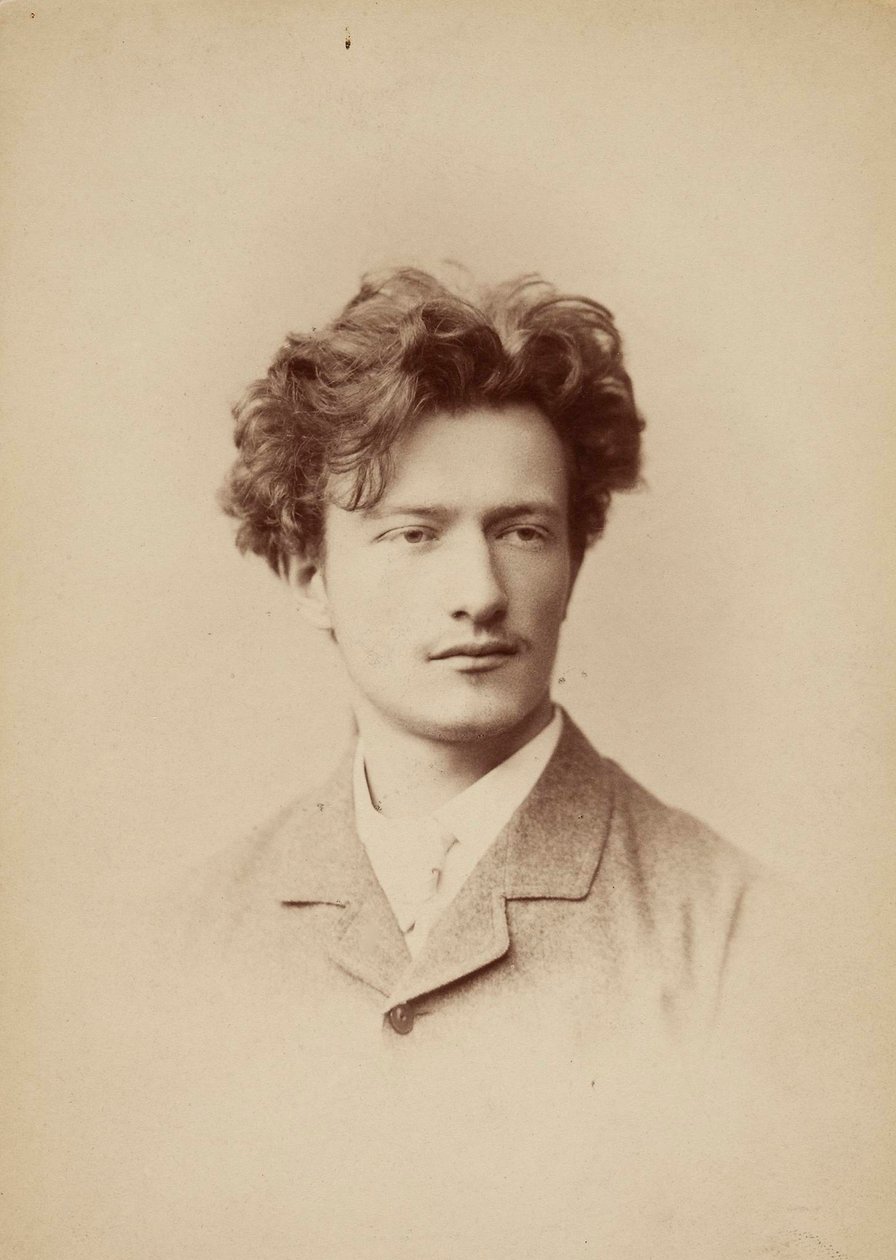 Portrett av komponisten Ignacy Jan Paderewski 1860-1941, ca. 1883. av Jan Mieczkowski