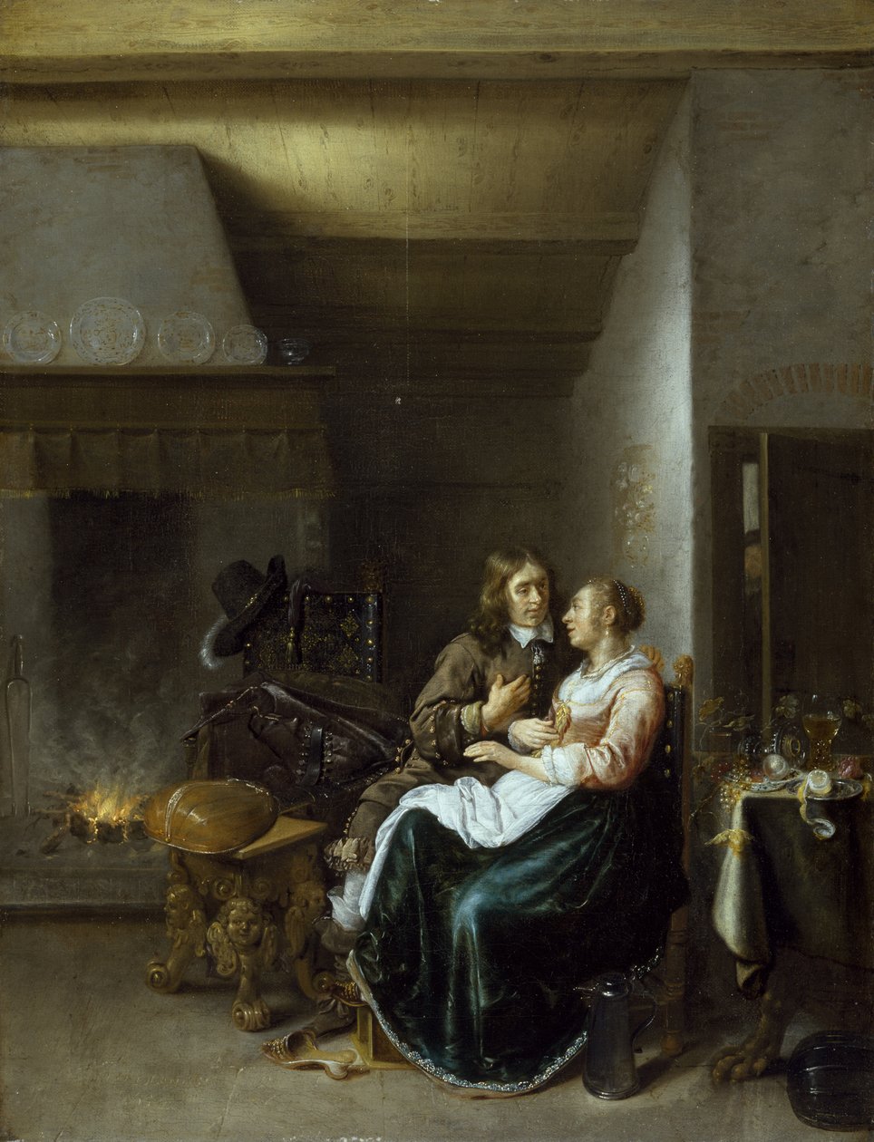 Et par i et interiør, 1652 av Jan Miense Molenaer