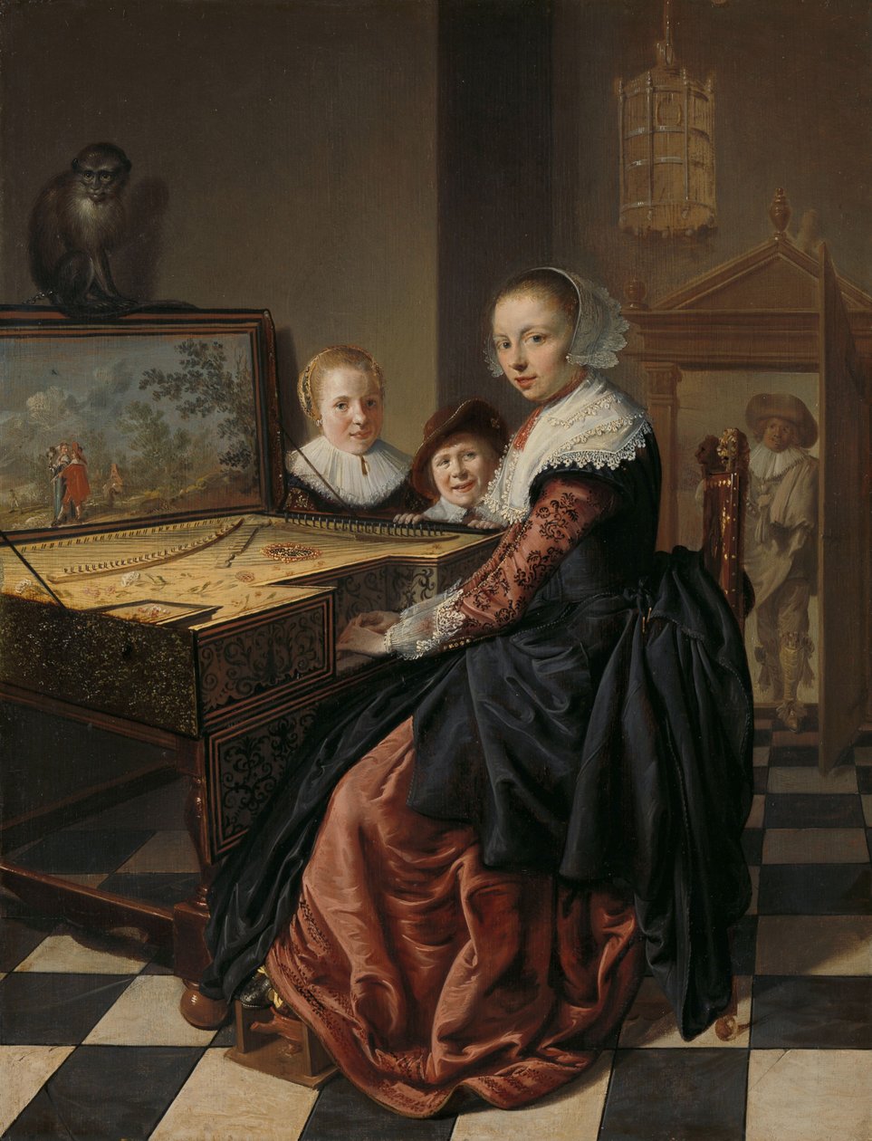 Kvinne som spiller jomfru, 1630-40 av Jan Miense Molenaer