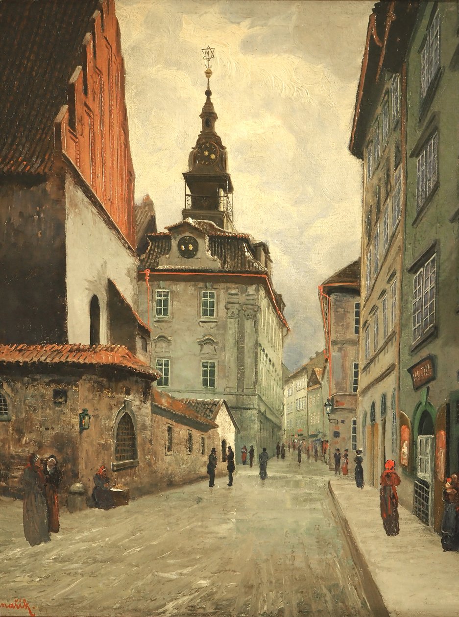Den gamle nye synagogen og det jødiske rådhuset, Praha av Jan Minarik