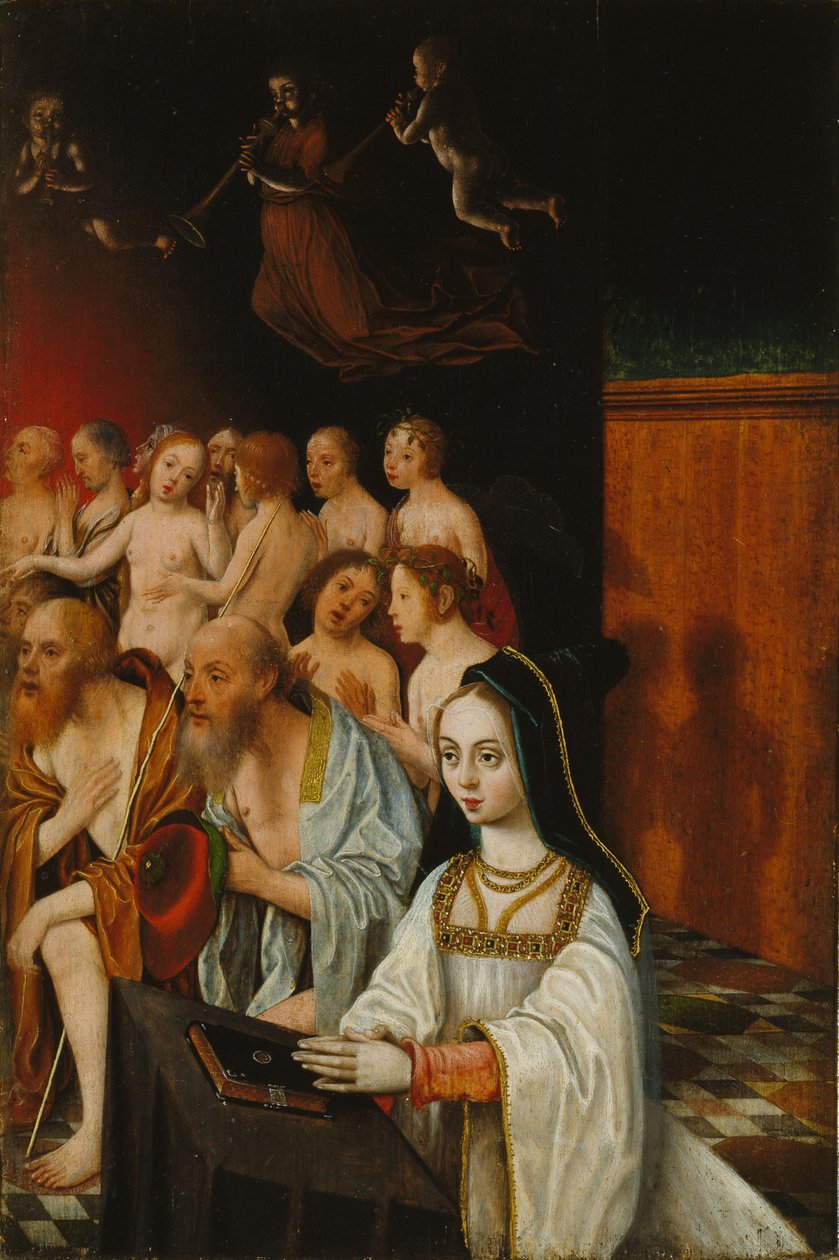The Souls of the Just and Donor, ca. 1520 av Jan Mostaert