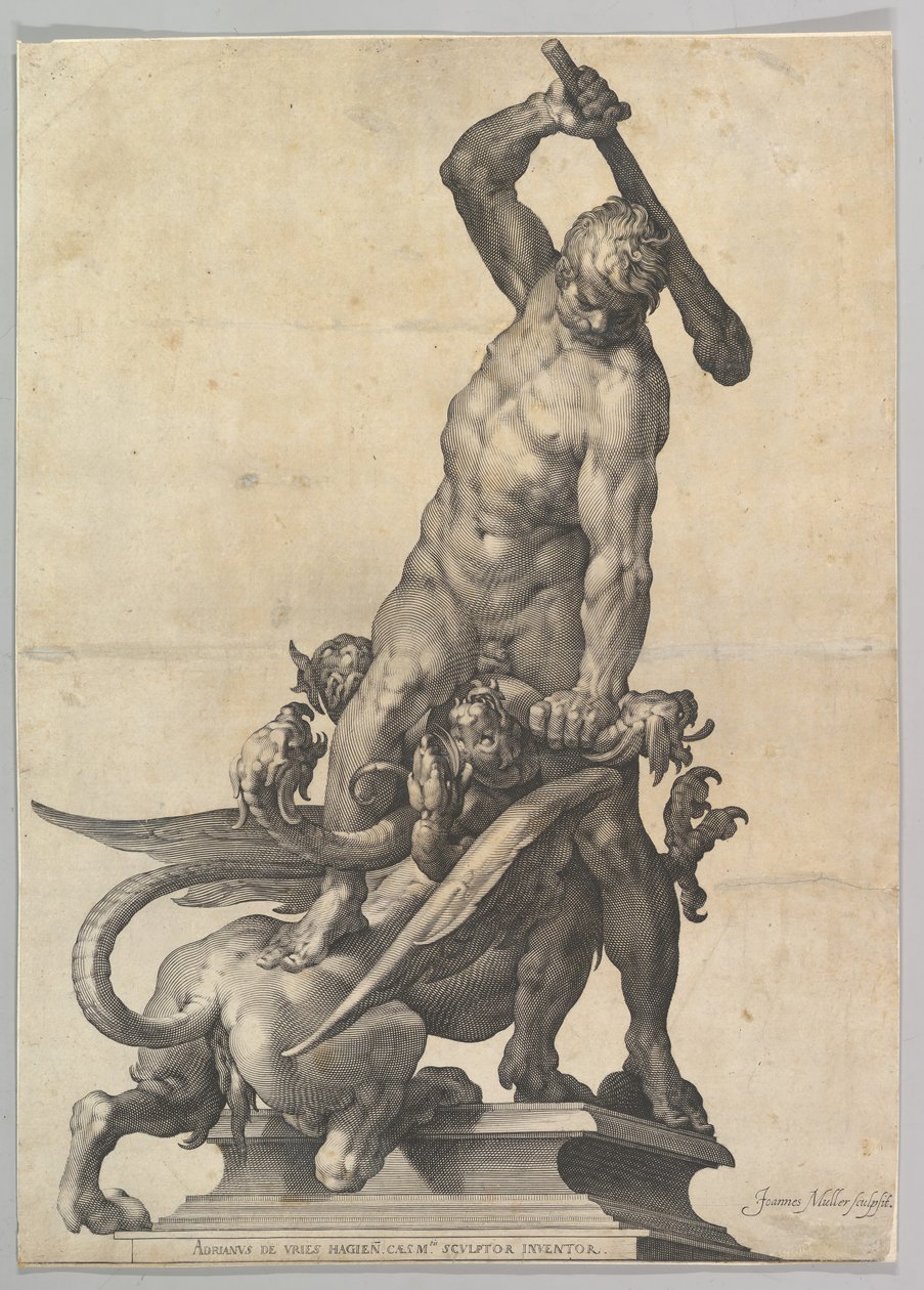 Hercules Slaying the Hydra, ca. 1602. av Jan Muller