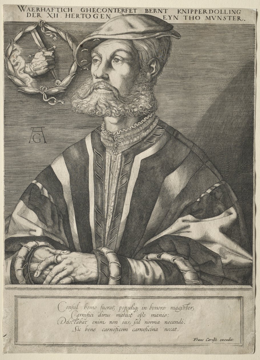Portrett av Bernard Knipperdolling. av Jan Muller